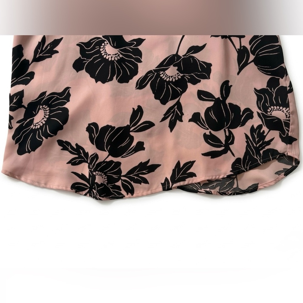 Ophelia Roe Pink Floral Blouse with Black Print - Picture 5 of 9